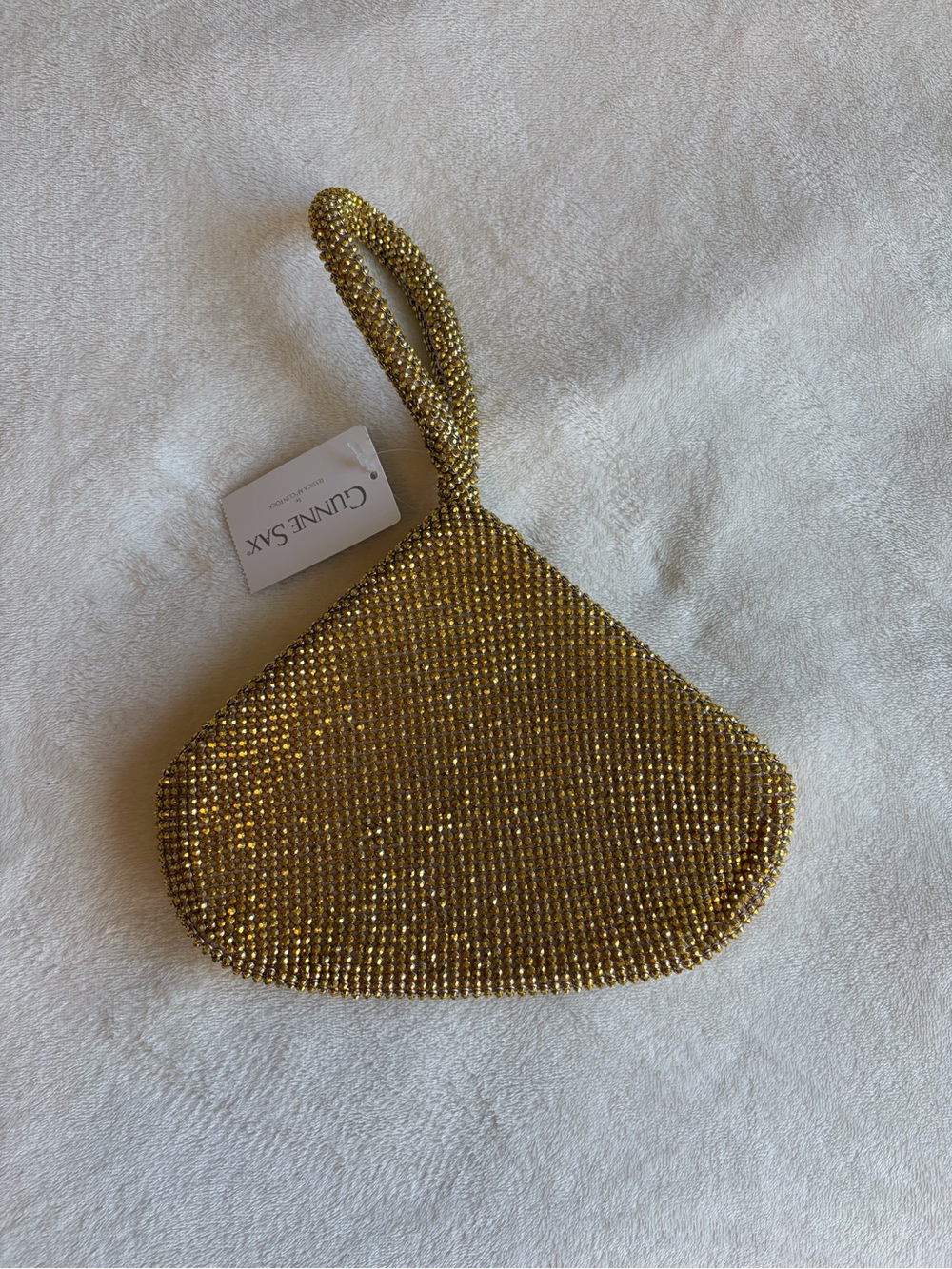 Gunne Sax by Jessica McClintock Gold Evening Wristlet Clutch